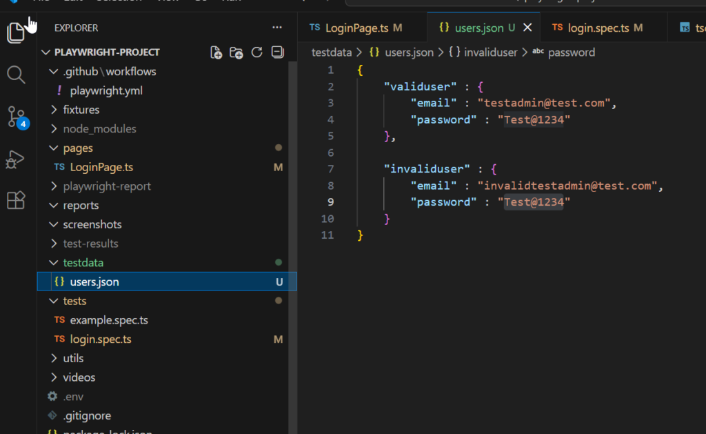 Playwright Test Data Management